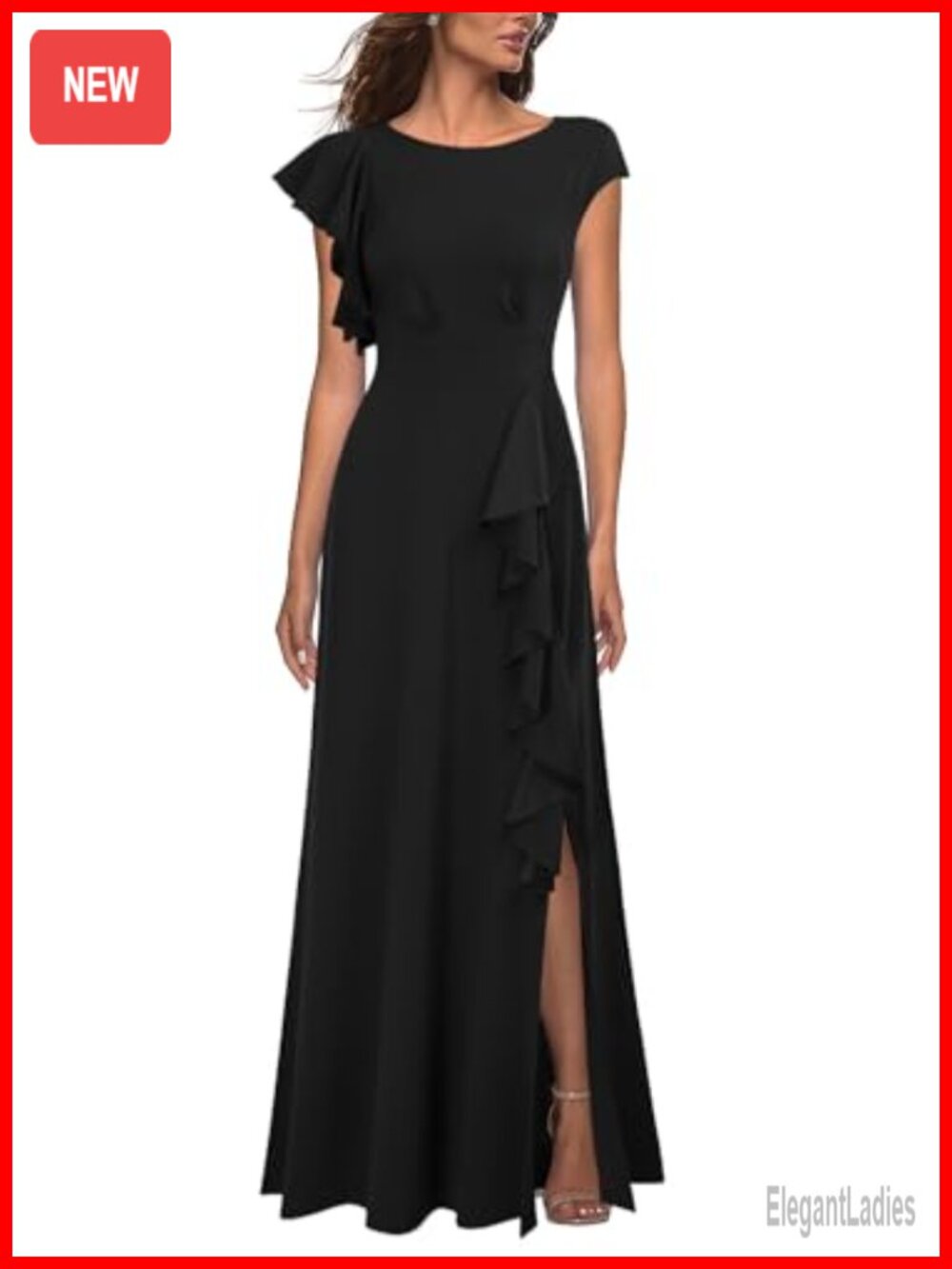 Sleeveless Split A-Line Maxi Cocktail Formal Evening Dress